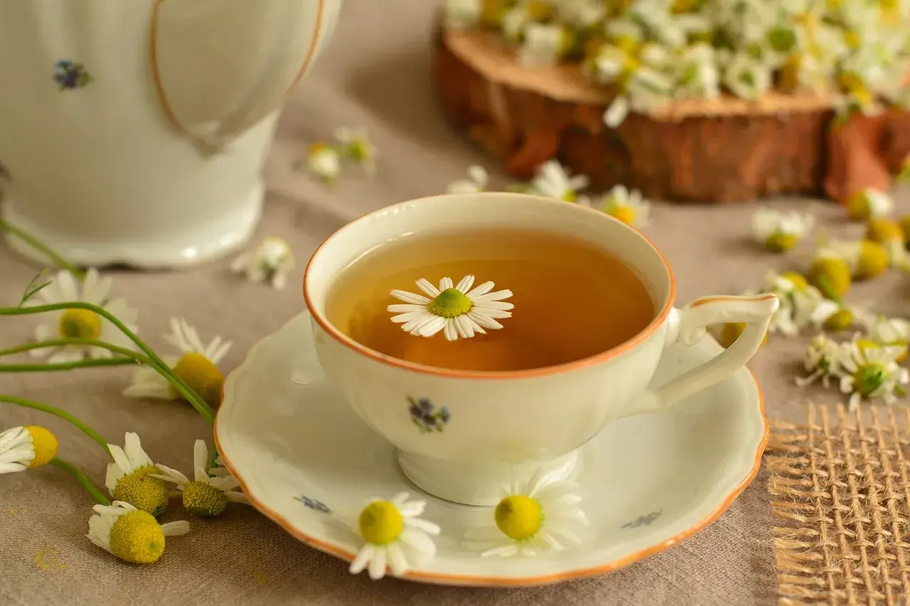 chamomile and ginger tea